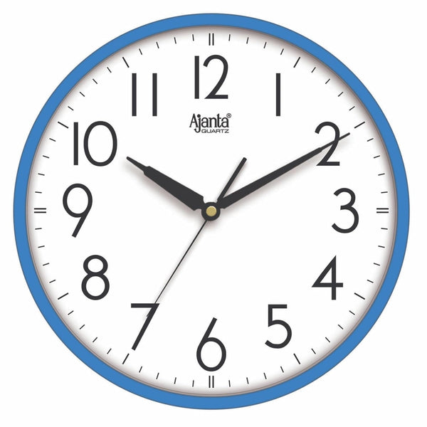 Ajanta Clock Wall Clock for Home and Offices 12 Inches Wall Clock Wall Watch (Blue_30 x 30 x 4 cm)