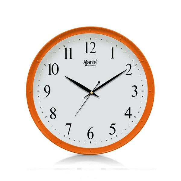 Ajanta F-Series 12 Inches Analog Wall Clock for Home and Offices, Clock (Orange), Plastic