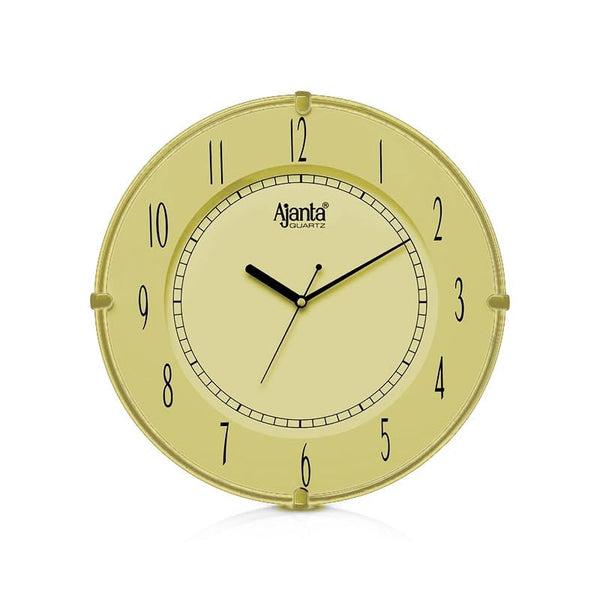 Ajanta F-Series 10 Inches Analog Wall Clock for Home and Offices, Wall Watch (Ivory), Plastic