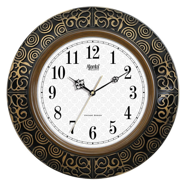 Ajanta Wall Clock for Home and Offices Silent Sweep Movement 16 Inches Analog Wall Clock Wall Watch (Maple_40 x 40 x 4 cm), multicolor