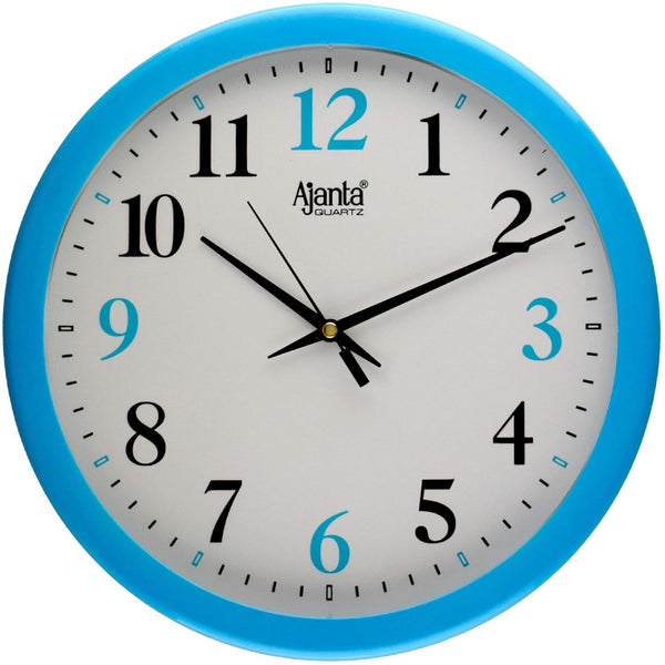 Ajanta Plastic Square Wall Clock for Home/Kitchen/Living Room/Office (Blue, Step Movement) - Analog, 40 Mm, 26 Cm
